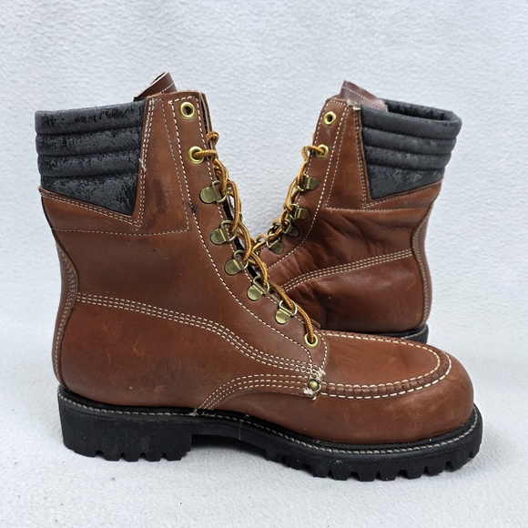 Hy-Test Nature Steel Toe Boots Men\'s Size 7D Brown Workwear Utility Safety main image 8